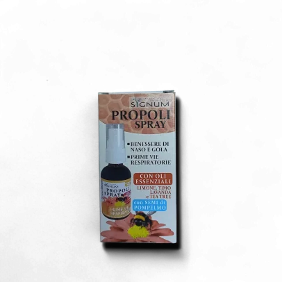 Spray naturale a base di propoli e oli essenziali, lenitivo per gola e mucose orali, azione antibatterica e antinfiammatoria
