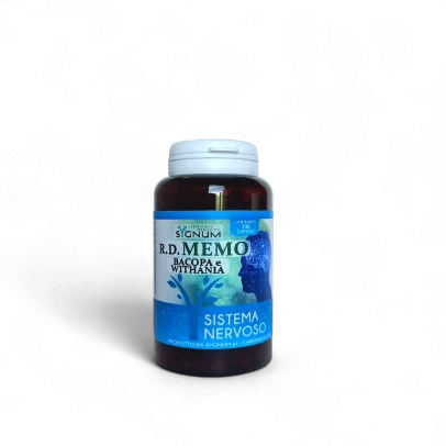 R.D. Memo integratore naturale con Bacopa e Ashwagandha per memoria, concentrazione, resistenza allo stress e supporto cognitivo