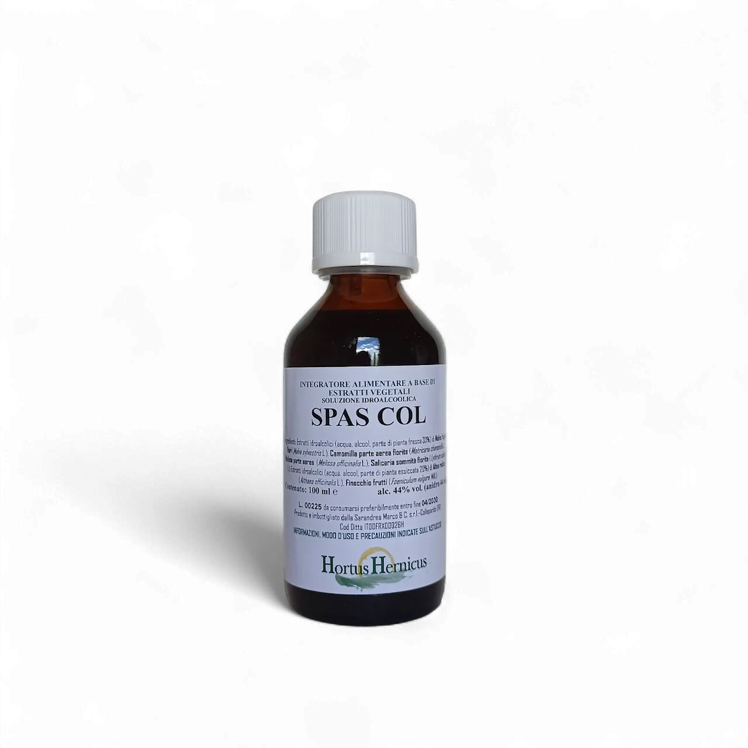 Spas-Col integratore naturale per colon irritabile e spasmi intestinali con malva, altea, camomilla, finocchio e melissa
