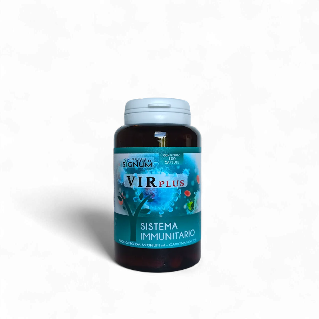 Integratore Vir Plus per difese immunitarie e protezione cellulare, con acetilcisteina, lattoferrina, selenio, zinco, cromo e bioflavonoidi per metabolismo, fegato e microbiota