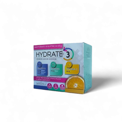 Hydrate 3 integratore con Magnesio, Potassio e Vitamina C per energia, muscoli e difese naturali