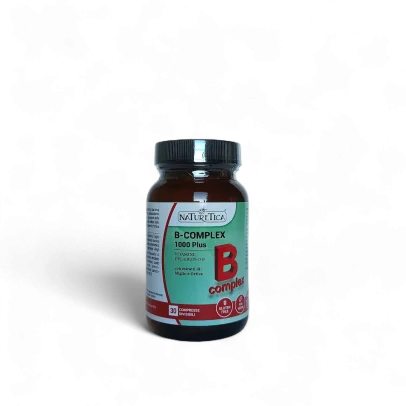 Vitamina B complex 1000 plus per energia, metabolismo attivo e riduzione di stanchezza quotidiana